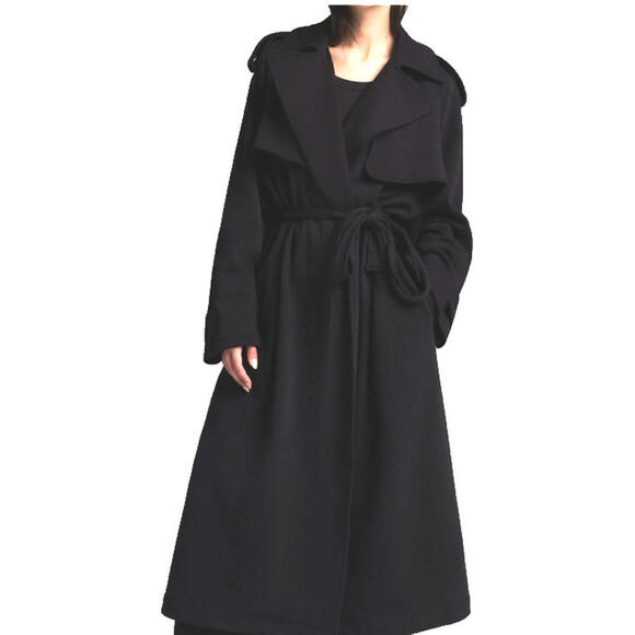 NEW, SKIMS Fleece Trench Coat in Onxy Black Size 3X #C4695 - Picture 6 of 14